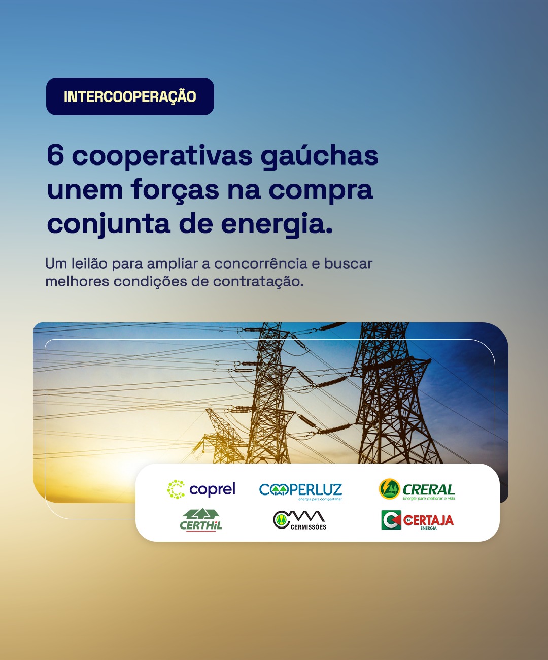 Cooperativas realizam leilões para compra conjunta de energia